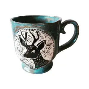 Tazon  Huemul - tallado a mano