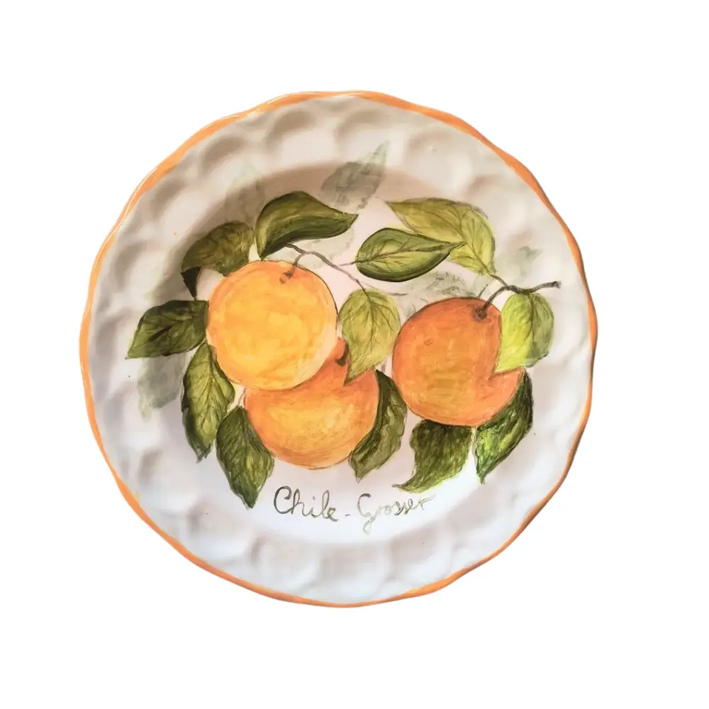 Plato con Naranjas - Pintado a mano