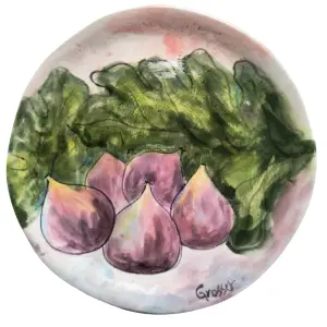 Plato con Higos - Pintado a mano