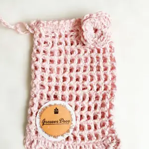 Bolsa de lino para colgar el jabon